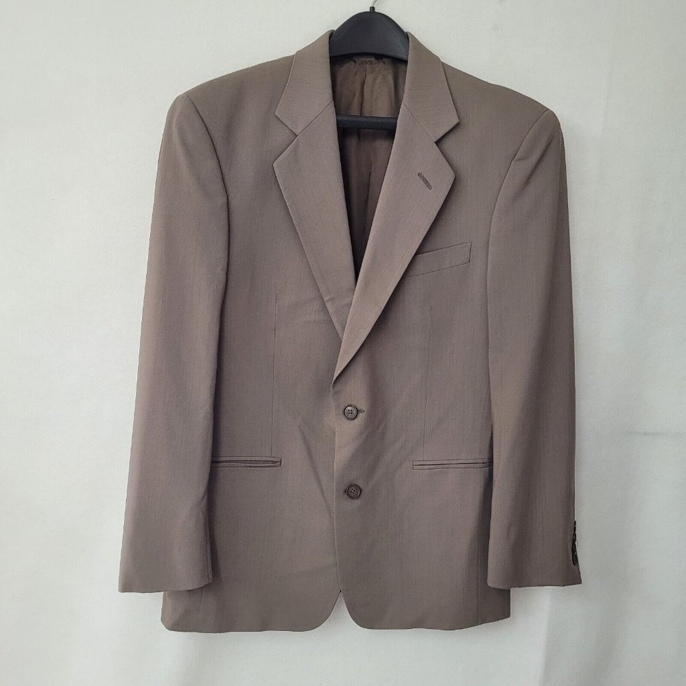 Vito Rufolo Blazer Mens 40R Taupe Classic Wool 2-Button Lined Preppy‎ Sportcoat